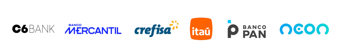 C6 Bank, Banco Mercantil, Crefisa, Itaú, Banco PAN e Neon